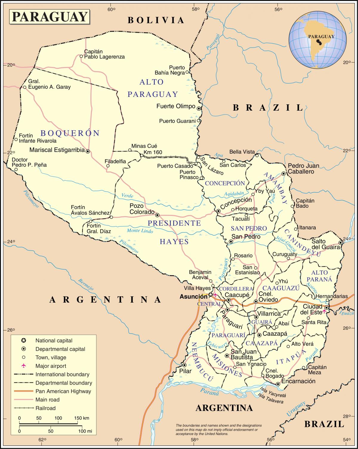 Peta dari cateura Paraguay 