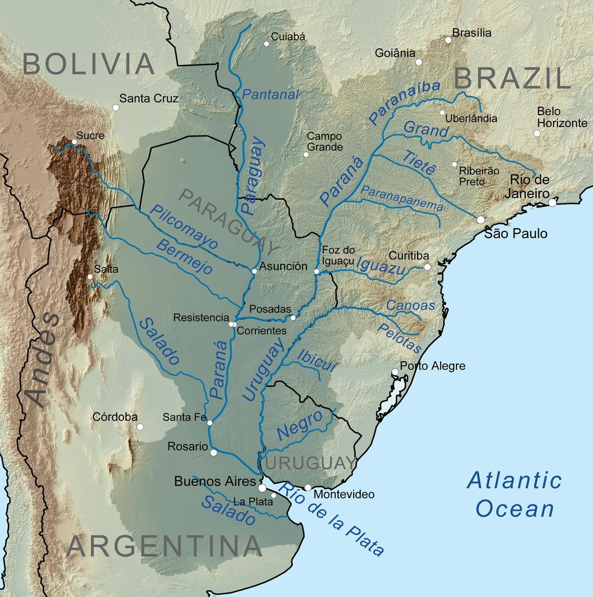 Peta dari Paraguay river